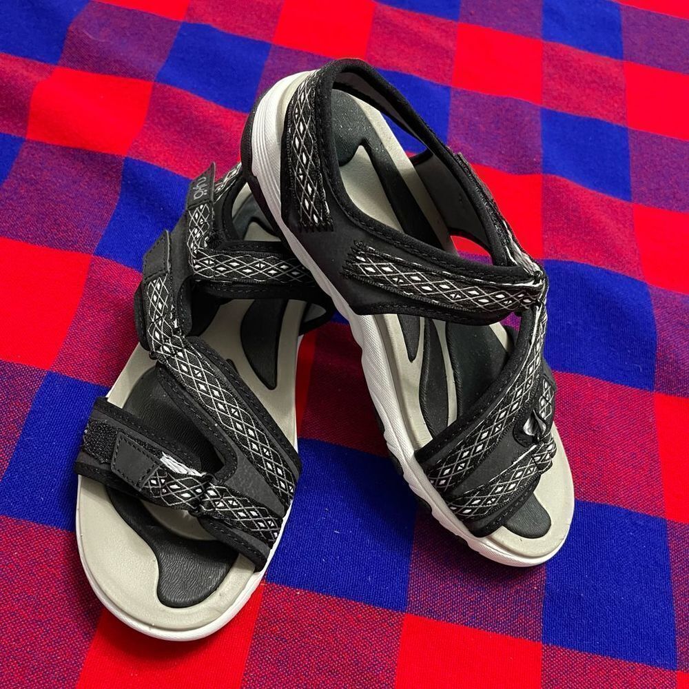 Womens Ryka Ginger Comfort Hiking Sandals Black/White Adjustable Straps Sz 6.5 W - Picture 8 of 10